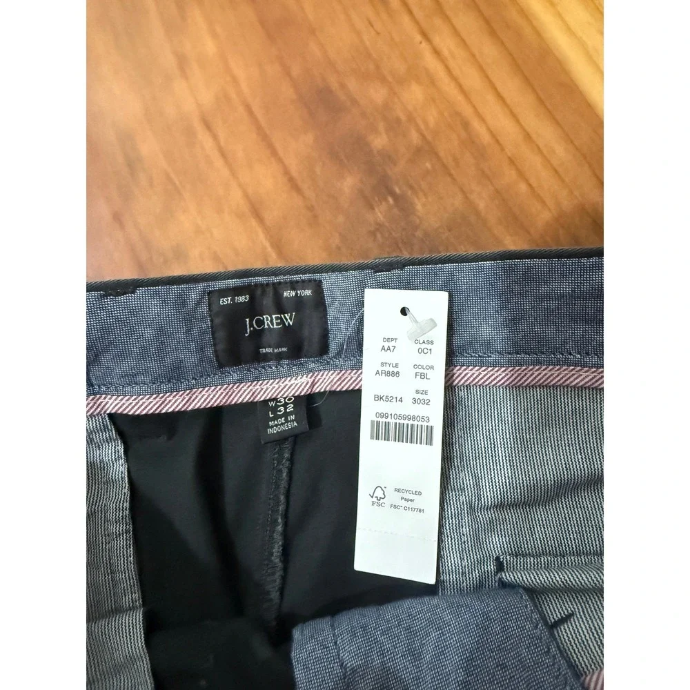 NEW J Crew Mens Pants 30 x 32 Cotton 770 Straight AR886 Flat Front ZZ5